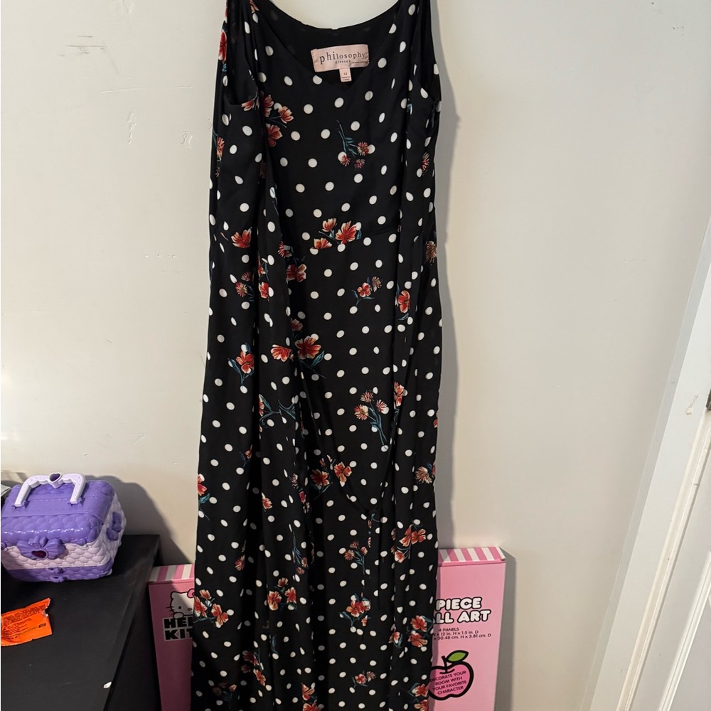 Philosophy Black Dress with White Accents